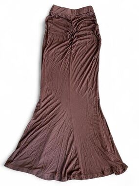 Women's Maxi Flared Skirt in Dusty Brown